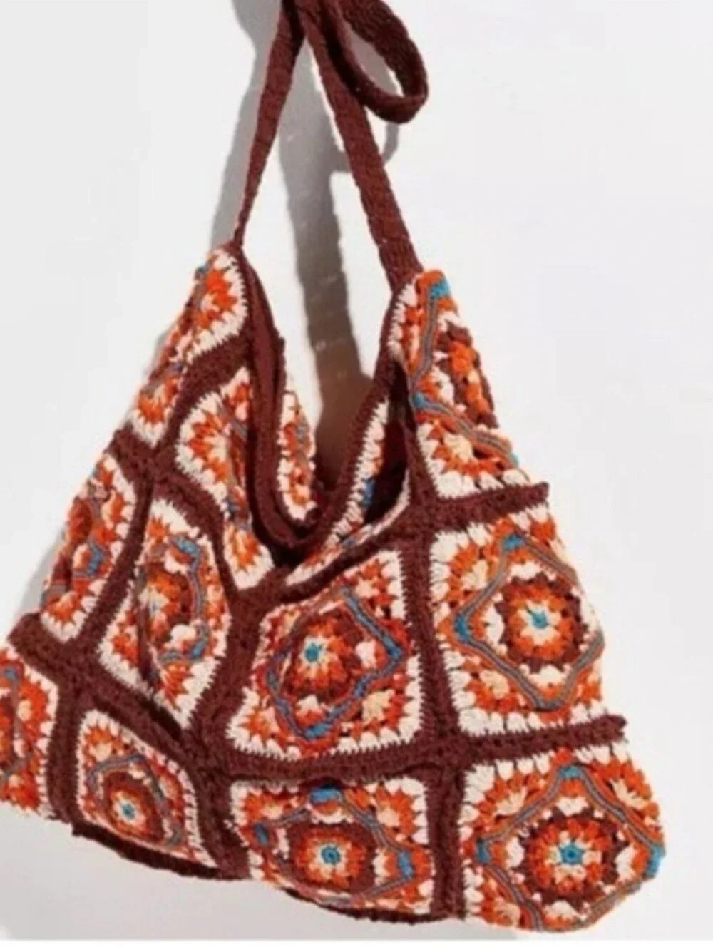 Free People Catch Me Crochet Tote With Zipper *Used 1x **So Cute - Picture 1 of 3